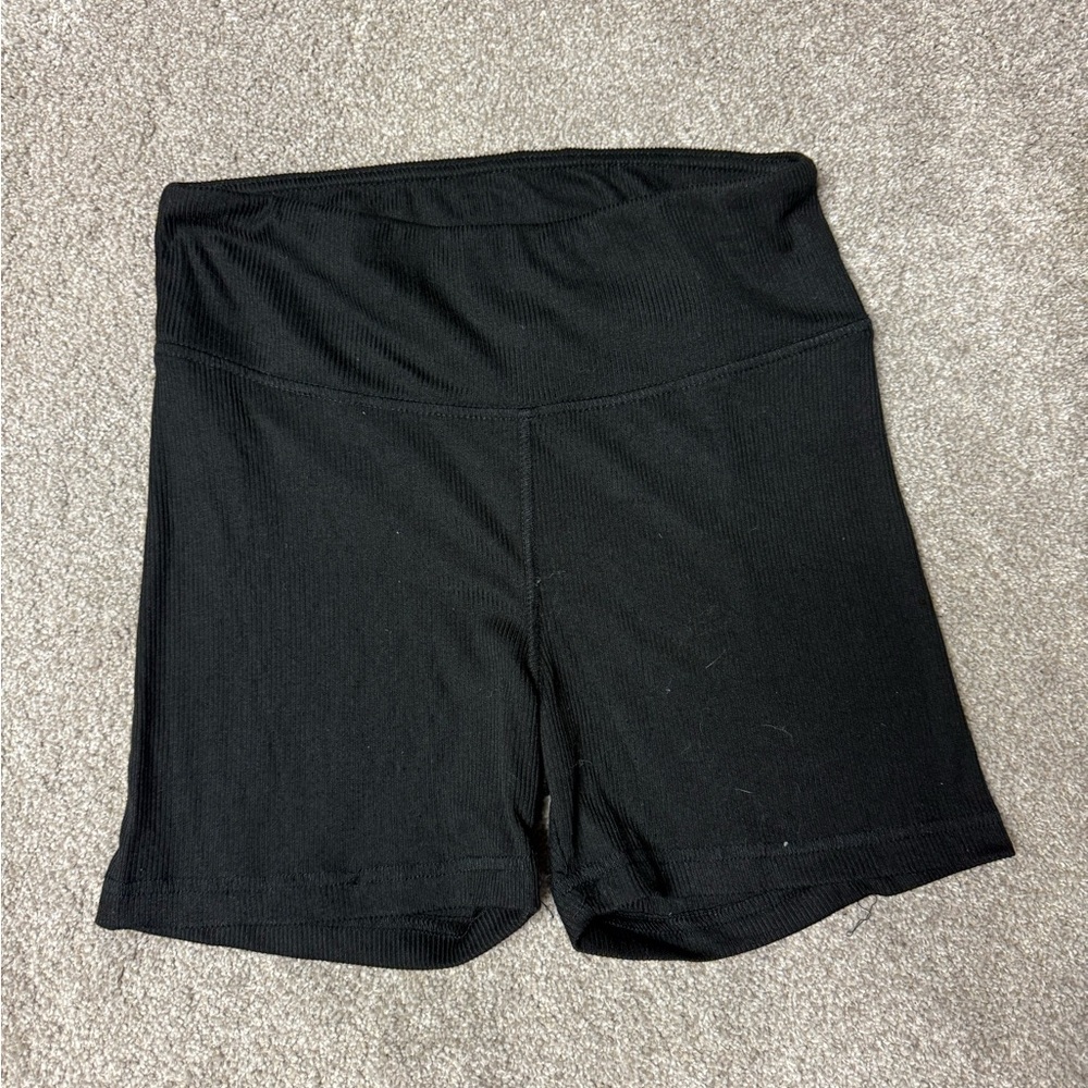 Ultra Flirt Black Bike Shorts High Waist Moisture-Wicking